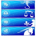 Zodiac banner set (01) Royalty Free Stock Photo