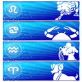 Zodiac banner set (03) Royalty Free Stock Photo