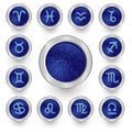Zodiac button Royalty Free Stock Photo