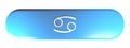 ZODIAC CANCER ICON blue rounded rectangle push button - 3D rendering illustration Royalty Free Stock Photo