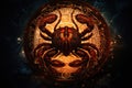 Zodiac Cancer Symbol Cancer Crab Cancer is an astrological sign. The constellation of the Crab Royalty Free Stock Photo