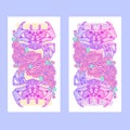 Zodiac Cancer. Vertical banners Royalty Free Stock Photo
