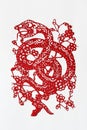 Zodiac Chinese Paper-cutting (Snake) Royalty Free Stock Photo