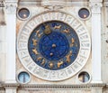 Zodiac Clock in Saint Marks Square, Venice. Royalty Free Stock Photo