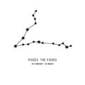 Zodiac constellation Pisces Royalty Free Stock Photo