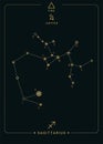 Zodiac constellation Sagittarius. Symbol of the planet Jupiter, element of fire