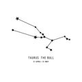 Zodiac constellation Taurus Royalty Free Stock Photo