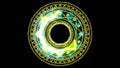 12 zodiac and dodecagon fire power overwhelming around powerful magic yellow