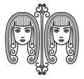 Zodiac Gemini Astrological Sign, Twins, Two Women