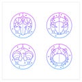 Zodiac gradient icons set Royalty Free Stock Photo