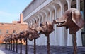 Zodiac head sculpture by Ai Weiwei in Princeton, NJ