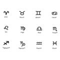 Zodiac icon on white background. astrology sign. horoscope symbol. flat style Royalty Free Stock Photo