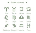 Zodiac icons set Royalty Free Stock Photo