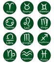 Zodiac icons. Vector illustration.