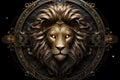 Zodiac Leo Symbol Leo the lion star sign The constellation of Leo is a sign of the leaders Royalty Free Stock Photo