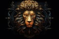 Zodiac Leo Symbol Leo the lion star sign The constellation of Leo is a sign of the leaders Royalty Free Stock Photo