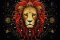 Zodiac Leo Symbol Leo the lion star sign The constellation of Leo is a sign of the leaders Royalty Free Stock Photo