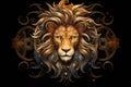 Zodiac Leo Symbol Leo the lion star sign The constellation of Leo is a sign of the leaders Royalty Free Stock Photo