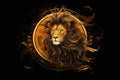 Zodiac Leo Symbol Leo the lion star sign The constellation of Leo is a sign of the leaders Royalty Free Stock Photo