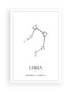 Zodiac Libra Sign Stars, symbol Libra sign, minimalist poster design, vector, graphic design, wall decals, wall artwork Royalty Free Stock Photo