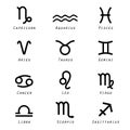 Zodiac outline stylized sign Horoscope icon Logo Vector design