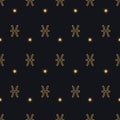 Zodiac Pisces seamless pattern background