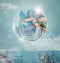 Fantasy Zodiac - Pisces as a beautiful mermaid