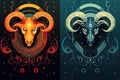 Zodiac sign in abstract form abstract background Royalty Free Stock Photo