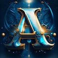 Zodiac sign Aquarius. Astrological horoscope collection. AI Generated