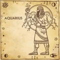 Zodiac sign Aquarius.