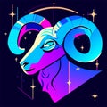 Zodiac sign Aries. Vector illustration of the astrological horoscope. generative AI Royalty Free Stock Photo
