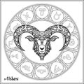 Zodiac sign. Astrological horoscope collection. Vector illustration Royalty Free Stock Photo