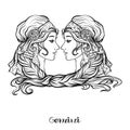 Zodiac sign. Astrological horoscope collection. Vector illustration Royalty Free Stock Photo