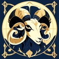 Zodiac sign Capricorn. Astrological horoscope. AI generated