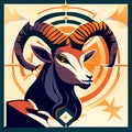 Zodiac sign Capricorn. Astrological horoscope. AI generated