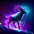 Zodiac sign Capricorn. Illustration of astrological horoscope. AI Generated Royalty Free Stock Photo