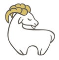 Zodiac sign capricorn illustration goat Royalty Free Stock Photo