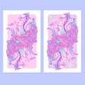 Zodiac sign Capricorn. Pastel colors Vertical banners Royalty Free Stock Photo