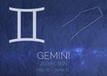 Sign Gemini astrologic infographics