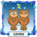 Zodiac sign Gemini. Royalty Free Stock Photo