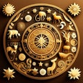 Zodiac sign. Horoscope, astrology, horoscope. AI generated