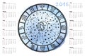 Zodiac sign,Horoscope circle.2016 year Royalty Free Stock Photo