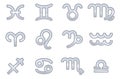 Zodiac sign icons Royalty Free Stock Photo