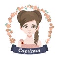 Zodiac sign illustration. Capricorn