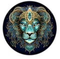Zodiac sign Leo. Astrological horoscope symbol, isolated images. Generative AI Royalty Free Stock Photo