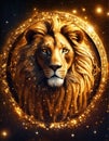 zodiac sign Leo on a background of stars. Selective focus. Royalty Free Stock Photo