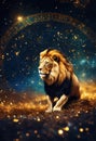 zodiac sign Leo on a background of stars. Selective focus. Royalty Free Stock Photo