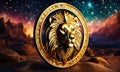 zodiac sign Leo on a background of stars. Selective focus. Royalty Free Stock Photo