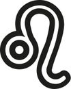 Zodiac sign leo outline Royalty Free Stock Photo