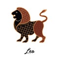 Zodiac sign Leo. The symbol of the astrological horoscope. Royalty Free Stock Photo